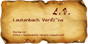 Lautenbach Veréna névjegykártya